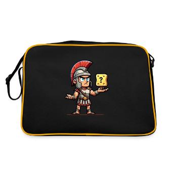 Funny Sponge, Roman History, Bathroom - Retro Bag - black/gold - Back