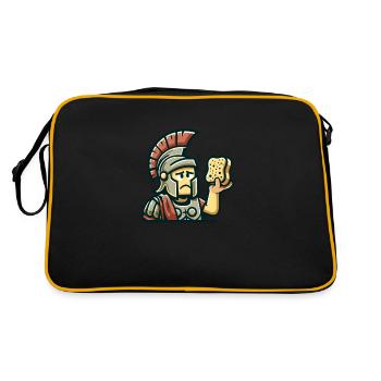 Funny Sponge, Roman History, Bathroom - Retro Bag - black/gold - Back