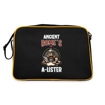 Julius Cäsar Römische Geschichte Römisches Reich - Retro Tasche - Schwarz/Gold - Hinten