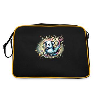 Paranormal Investigator Ghost Halloween Evp Haunte - Retro Bag - black/gold - Back