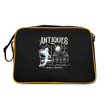 Paranormal Investigator Ghost Halloween Evp Haunte - Retro Bag - black/gold - Back