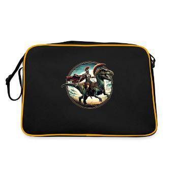 Julius Cäsar Römische Geschichte Römisches Reich - Retro Tasche - Schwarz/Gold - Hinten