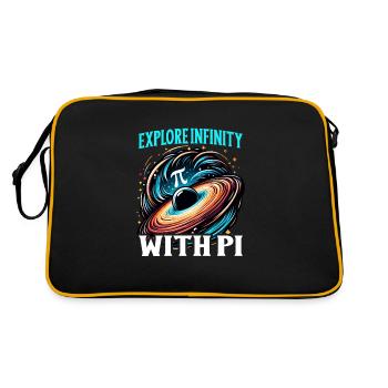 Funny Pi Day 2024 3.14 Pi Number Symbol Math - Retro Bag - black/gold - Back
