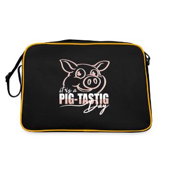 C’est un élevage de cochons de jour savoureux - Sac Retro - noir/or - Dos