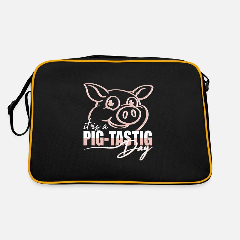 C’est un élevage de cochons de jour savoureux Sac Retro