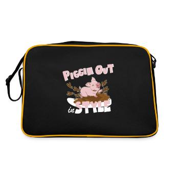 Piggin' Out in Style L’amour de l’élevage d’animaux de compagnie - Sac Retro - noir/or - Dos