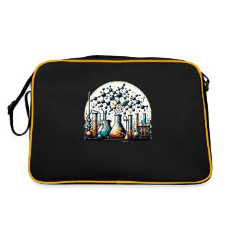 Organic Chemistry, Chemistry Students, Chemistry - Retro Bag - black/gold - Back