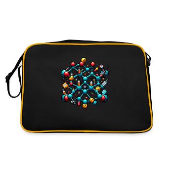 Organic Chemistry, Chemistry Students, Chemistry - Retro Bag - black/gold - Back