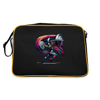 Winter Guard Instructor Colorguard Captain Gift - Retro Tasche - Schwarz/Gold - Hinten