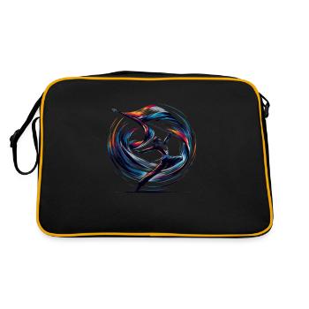 Winter Guard Instructor Colorguard Captain Gift - Retro Tasche - Schwarz/Gold - Hinten