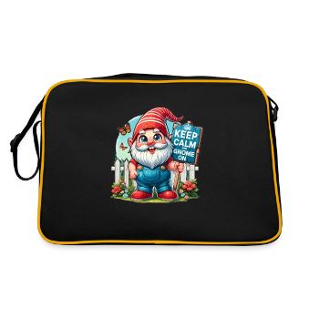 Nains de jardin Gnome Lover Drôle Gnome Jardinage - Sac Retro - noir/or - Dos