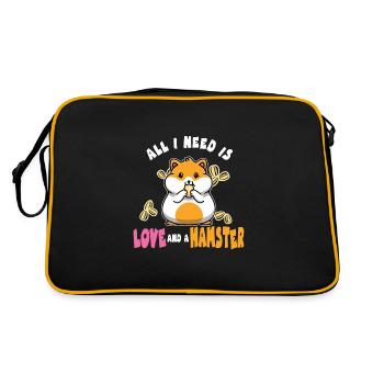All I Need is Love and a Hamster for Pet Owners - Retro Bag - black/gold - Back