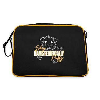 Stay hamsterifically fluffy for Hamster Lovers - Retro Bag - black/gold - Back