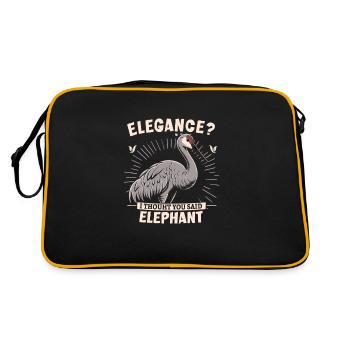 Sandhill Crane Lovers Bird Watching - Retro Bag - black/gold - Back