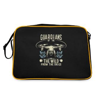 Drone Pilot Grandpa Gift Idea Old Man With - Retro Bag - black/gold - Back
