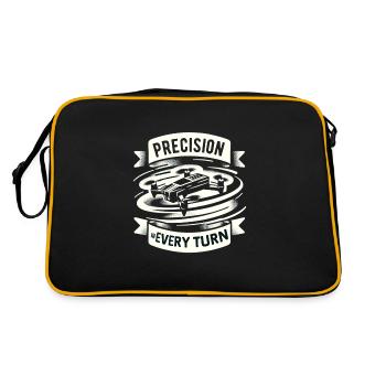 Drone Pilot Grandpa Gift Idea Old Man With - Retro Bag - black/gold - Back