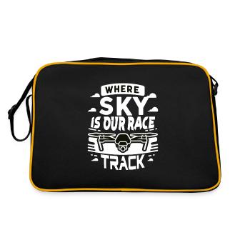 Drone Pilot Grandpa Gift Idea Old Man With - Retro Bag - black/gold - Back