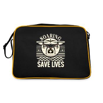 Drone Pilot Grandpa Gift Idea Old Man With - Retro Bag - black/gold - Back