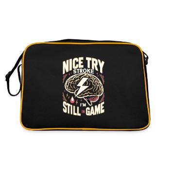 Stroke Survivor Stroke Awareness - Retro Bag - black/gold - Back