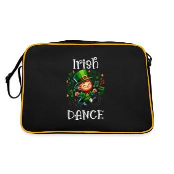 Irish Dancing Ireland Outfit Irish Music - Retro Tasche - Schwarz/Gold - Hinten