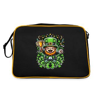 Irish Dancing Ireland Outfit Irish Music - Retro Tasche - Schwarz/Gold - Hinten