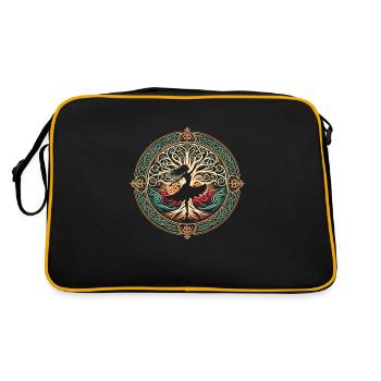 Irish Dancing Ireland Outfit Irish Music - Retro Tasche - Schwarz/Gold - Hinten