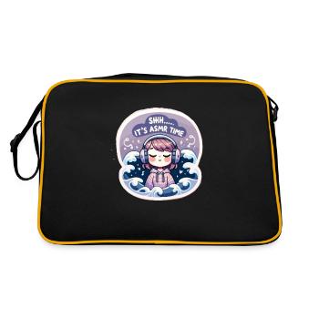 Asmr Whispering Asmr Enthusiast Mindfulness - Retro Bag - black/gold - Back