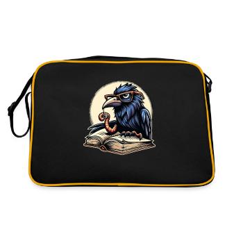 Edgar Allan Poe Fan, Classic Literature, - Retro Bag - black/gold - Back
