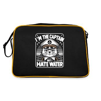 Canotage Papa Capitaine de bateau Ponton Marin Croisière - Sac Retro - noir/or - Dos