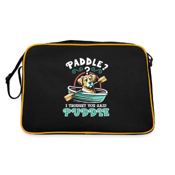Canotage Papa Capitaine de bateau Ponton Marin Croisière - Sac Retro - noir/or - Dos