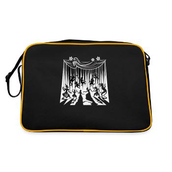 Puppet Mastery Shadow Play Bauchredner-geschenk - Retro Tasche - Schwarz/Gold - Hinten