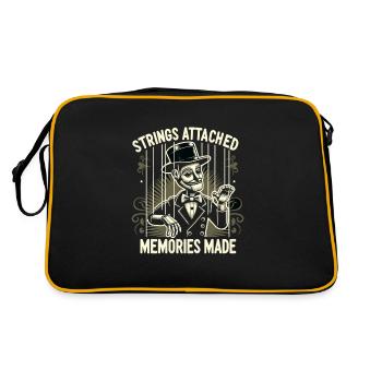 Puppet Mastery Shadow Play Bauchredner-geschenk - Retro Tasche - Schwarz/Gold - Hinten