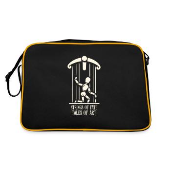 Puppet Mastery Shadow Play Bauchredner-geschenk - Retro Tasche - Schwarz/Gold - Hinten