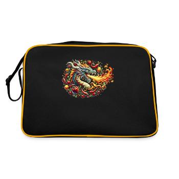 Scharfes Essen Liebhaber Von Chili Peppers Chef - Retro Tasche - Schwarz/Gold - Hinten