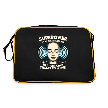Asmr Whispering Asmr Enthusiast Mindfulness - Retro Bag - black/gold - Back