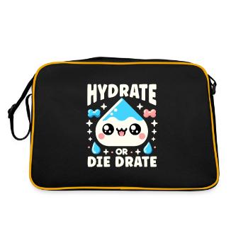 Hydration Drink Water Stay Hydrated Hydration - Retro Bag - black/gold - Back