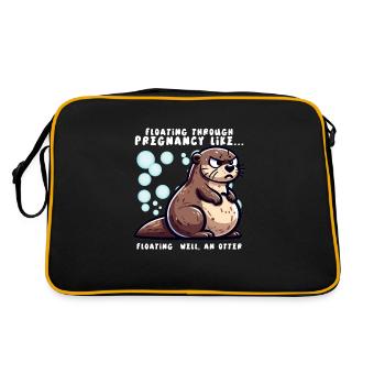 Annonce de grossesse « Enceinte de maternité » - Sac Retro - noir/or - Dos