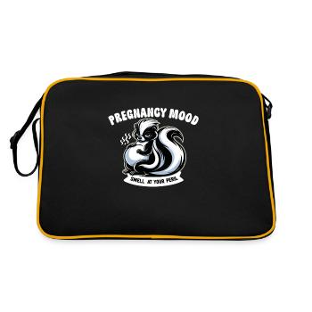 Annonce de grossesse « Enceinte de maternité » - Sac Retro - noir/or - Dos