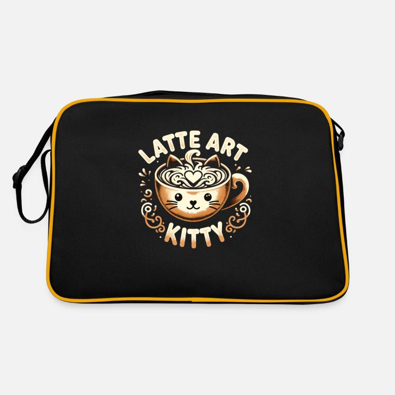 Pause-café amoureux des chats, amoureux du café chat mignon Sac Retro