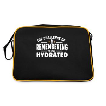 Hydration Drink Water Stay Hydrated - Retro Bag - black/gold - Back