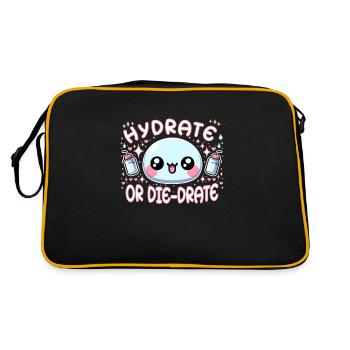 Hydration Drink Water Stay Hydrated Hydration - Retro Bag - black/gold - Back