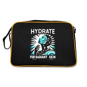 Hydration Drink Water Stay Hydrated - Retro Bag - black/gold - Back