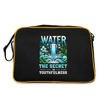 Hydration Drink Water Stay Hydrated - Retro Bag - black/gold - Back