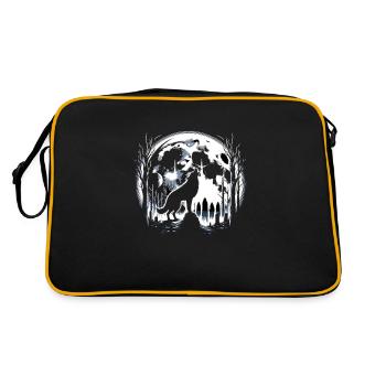 Chien d'horreur Halloween Spooky Dog Lover Chien gothique - Sac Retro - noir/or - Dos