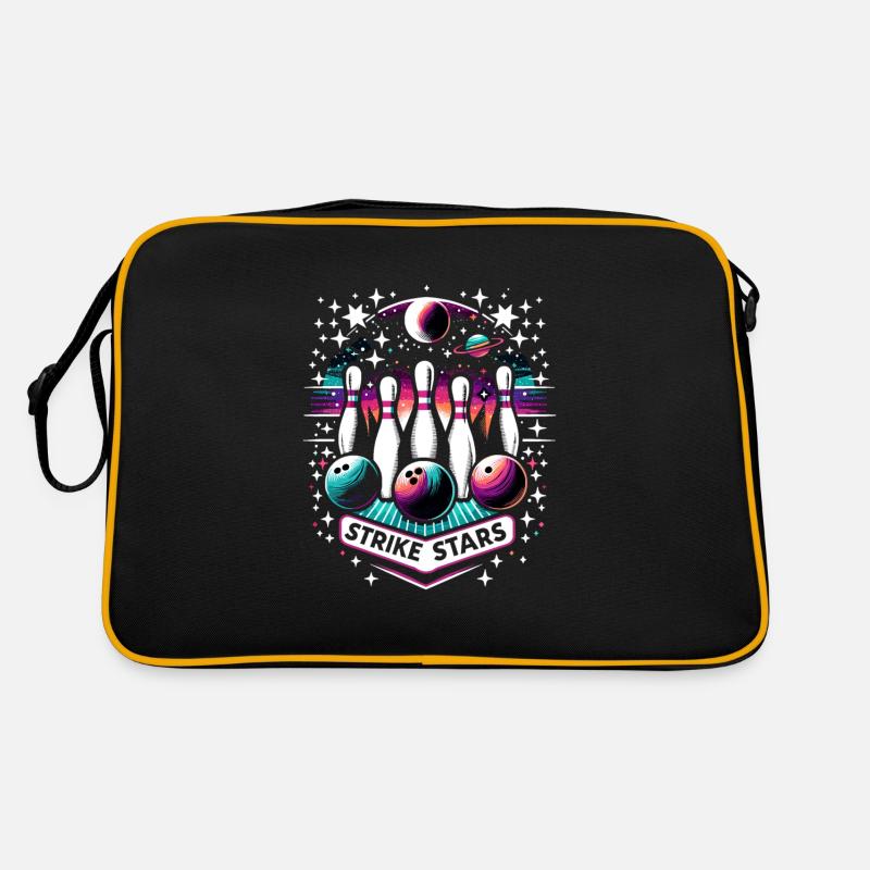 Funny bowling team bowler strike bowling club Retro Bag