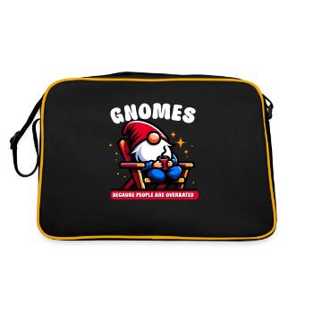 Nains de jardin Gnome Lover Drôle Gnome Jardinage - Sac Retro - noir/or - Dos