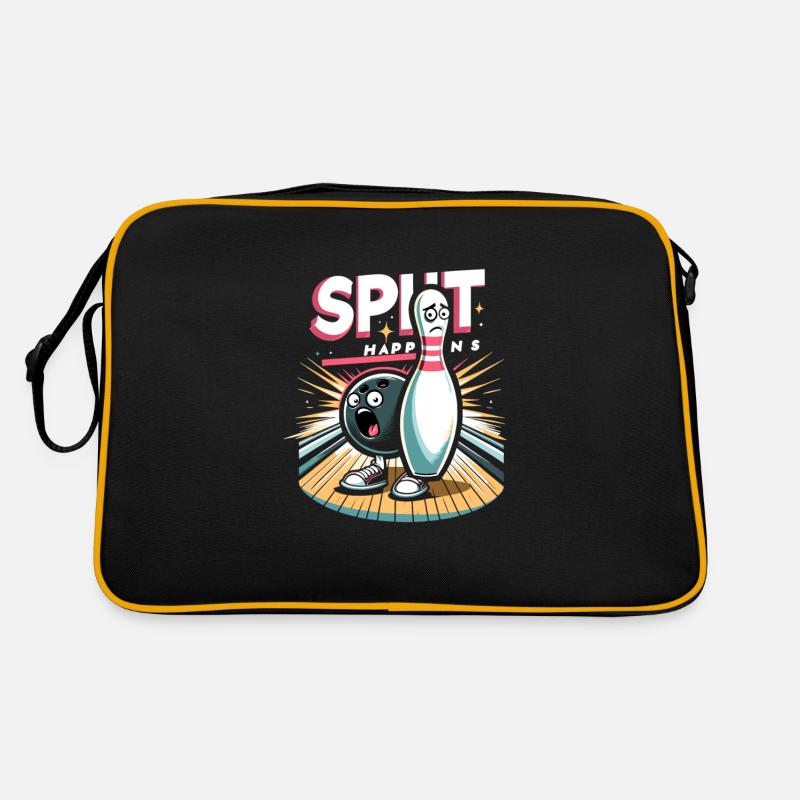 Funny bowling team bowler strike bowling club Retro Bag