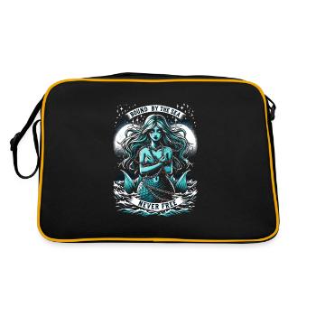 Creepy Sirens, Horror Mermaid, Creepy - Retro Bag - black/gold - Back