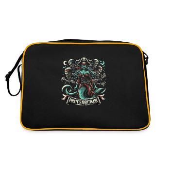 Creepy Sirens, Horror Mermaid, Creepy - Retro Bag - black/gold - Back