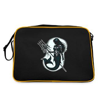 Creepy Sirens, Horror Mermaid, Creepy - Retro Bag - black/gold - Back